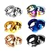 Pusheng Stainless Steel Small Hoop Earrings Set Clip On Earrings Set for Men Women Huggie Earrings Non-Piercing 6 Pairs
