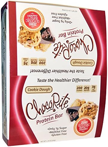 Best HealthSmart Foods, Inc., ChocoRite Protein Bar, Cookie Dough, 12 Bars, 2.26 oz (64 g) Each, Bare Fruit, Granny Smith Apple Chips, 2.2 oz (63 g)