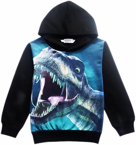 GRAGON VINES Boys Toddler Hoodie Dinosaur Cool Trendy Tshirt Hot Tops Long Sleeve Sweatshirt Hoodies For Boys