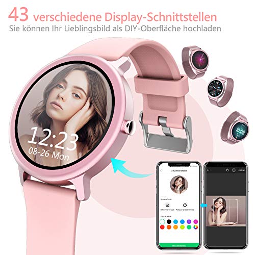 ایگرد | قیمت و خرید AIMIUVEI Smartwatch Damen, Fitness Tracker IP68  Wasserdicht Aktivitätstracker mit Pulsmesser, Sportuhr Schlafmonitor  Fitnessuhr Handy Smart Watch Schrittzähler Uhr für Android iOS