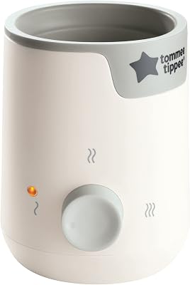 Easiwarm elektrischer Fläschchen- und Beutelwärmer, weiß, körperwarme Babynahrung in Minuten, Auto-Timer, Ein-Wahl-Bedienung