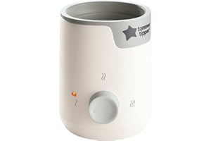 Tommee Tippee Easiwarm Bottle Warmer, Warms Breast Milk and Formula Bottles to Body Temperature in Minutes, Automatic Timer, One-Dial Operation, White