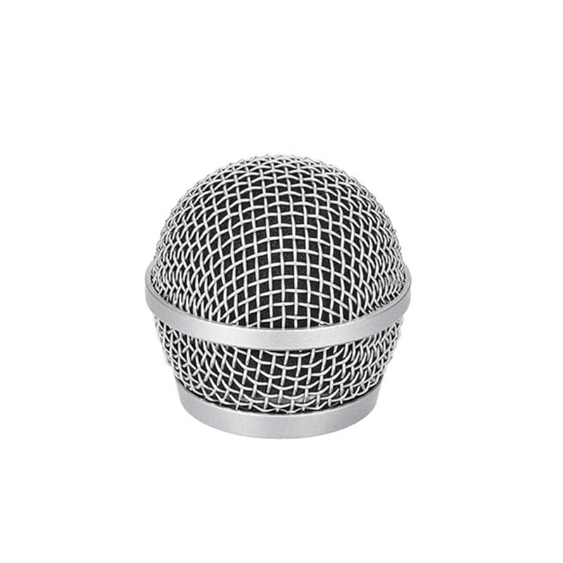 Microphone Head Replacement for Pg58 Mic Head Replacement Head Ball Microphone Grille Pop Filter Windscreen for PG48, PG58, PGX2, BLX288 (silver, PG58-1pcs)