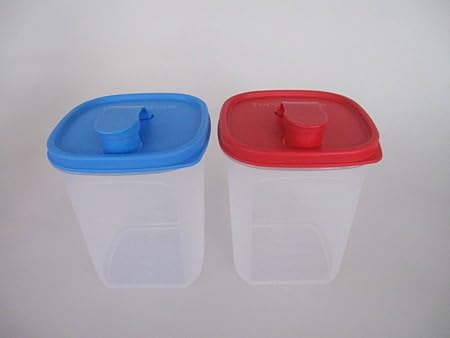 TUPPERWARE Slim Line Jarra 1,0 L Nevera Botella azul + 1,0 L ...