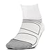 Feetures! - Elite Ultra Light - Quarter - White/Black - Size Medium - Athletic Running Socks