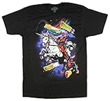 Marvel Comics Deadpool Riding Unicorn Maximum Effort Graphic T-Shirt