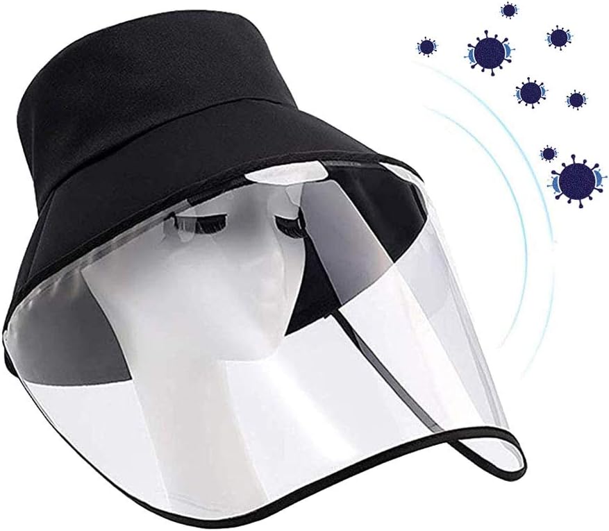 Protective Cap Fog UV Hat with Full Face Shield,Anti Dust,Anti-Spitting Isolation,Anti-Pollution,Fishing Hat