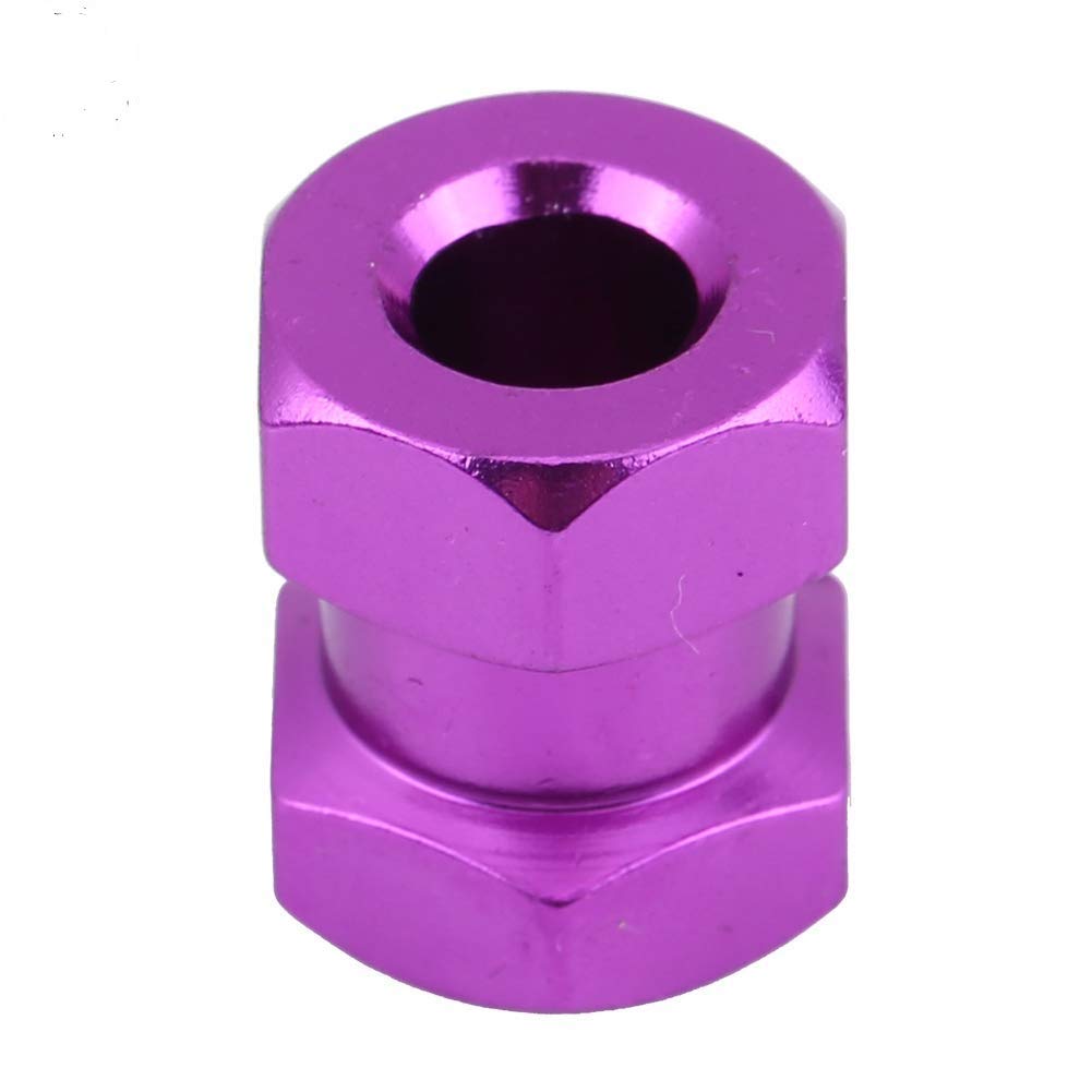 Keenso RC Hub Adapter, 12mm RC Hex Wheel Hub Metal Adapter Compatible with D90 AX10 CC01 SCX10 F350 RC Car(15mm-Purple) Parts of car mold