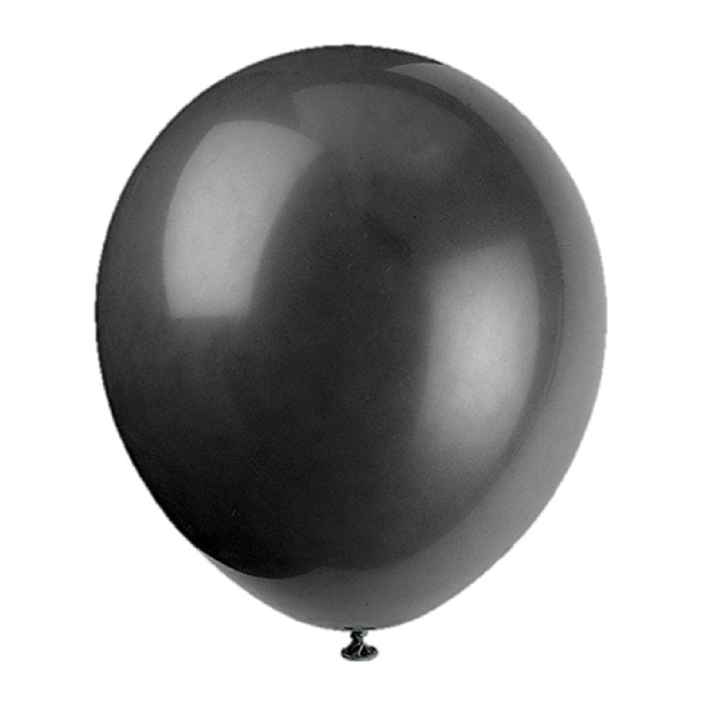 Matissa 50 pcs 12" (30CM) Balloons Pearlised Latex Air or Helium Wedding Birthday Christmas Party Decoration Available in 14 colours (Black)
