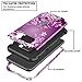 Lontect Compatible Galaxy S8 Plus Case Floral 3 in 1 Heavy Duty Hybrid Sturdy Armor High Impact Shockproof Protective Cover Case for Samsung Galaxy S8 Plus, Black/Purple Flower