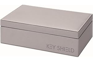 KEYSHIELD Faraday Box for Car Key Fobs, RFID Signal Block, Large Leather Holder Cage Blocking Signals for Keyless Entry, Cell