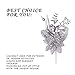 Valery Madelyn 6 Pcs Silver Glitter Christmas Floral Picks with Artificial Christmas Flower and Leaves for Christmas Tree Decoration and Home Vase Decor- 12inch
