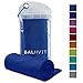 Balhvit Cooling Towel, Cool Towel for Instant Cooling Relief, Chilling Neck Wrap, Ice Cold Scarf for Men & Women, 40x12, Microfiber Bandana, Evaporative Chilly Towel for Yoga Golf Sports, Dark Blue