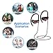 INSMART Bluetooth Headphones, Wireless Headphones, bluetooth headphones with mic, IPX4 Waterproof, HD Sound with Bass, Ear Hooks Design for Running Gym, Long battery life for iPhone7 Android