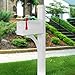 Salsbury Industries 4835WHT Designer In-Ground Mounted Decorative Mailbox Post, White