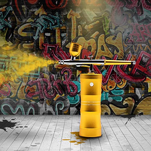 QUEVINA Cordless Airbrush Kit 25PSI Handheld Airbrush Painting Set with Compressor Aerografo