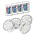 Semlos Submersible Swimming Pool LED Lights, Battery Powered Waterproof Submersible LED Lights with IR Remotes for Fountain Pool Hot Tub Wedding Pond Decoration Centerpieces Vase Party, Pack of 4