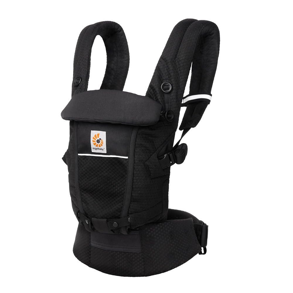 Ergobaby Adapt Baby Carrier for Newborns from Birth, 3 Positions, SoftFlex Mesh, Ergonomic Baby Belly Carrier, Back Carrier, Baby Carrier, Onyx Black