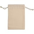 KUPOO 50PS Cotton Bags Cotton Muslin Bags Drawstring Muslin Bag for Wedding Party Favor and DIY Craft (5x7 Inch)