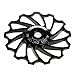 Creazy 13T MTB Ceramic Bearing Jockey Wheel Pulley Road Bike Bicycle Rear Derailleur (Black)