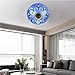 BAYCHEER HL404204 Tiffany Style Semi Flush Mount Light Glass Shade Flower Ceiling Fixture Ceiling Lighting Fixtures Modern Lamp 12 inch Blue