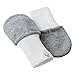 Crummy Bunny Baby Mittens - Fits Babies Age 3 to 6 Months, Over-Sized Blue, Grey and White, 3 Pairs