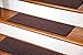 StepBasic Non-Slip Rubber Backing Resistant Carpet Stair Gripper Set of 7 - Brown ( 8.5