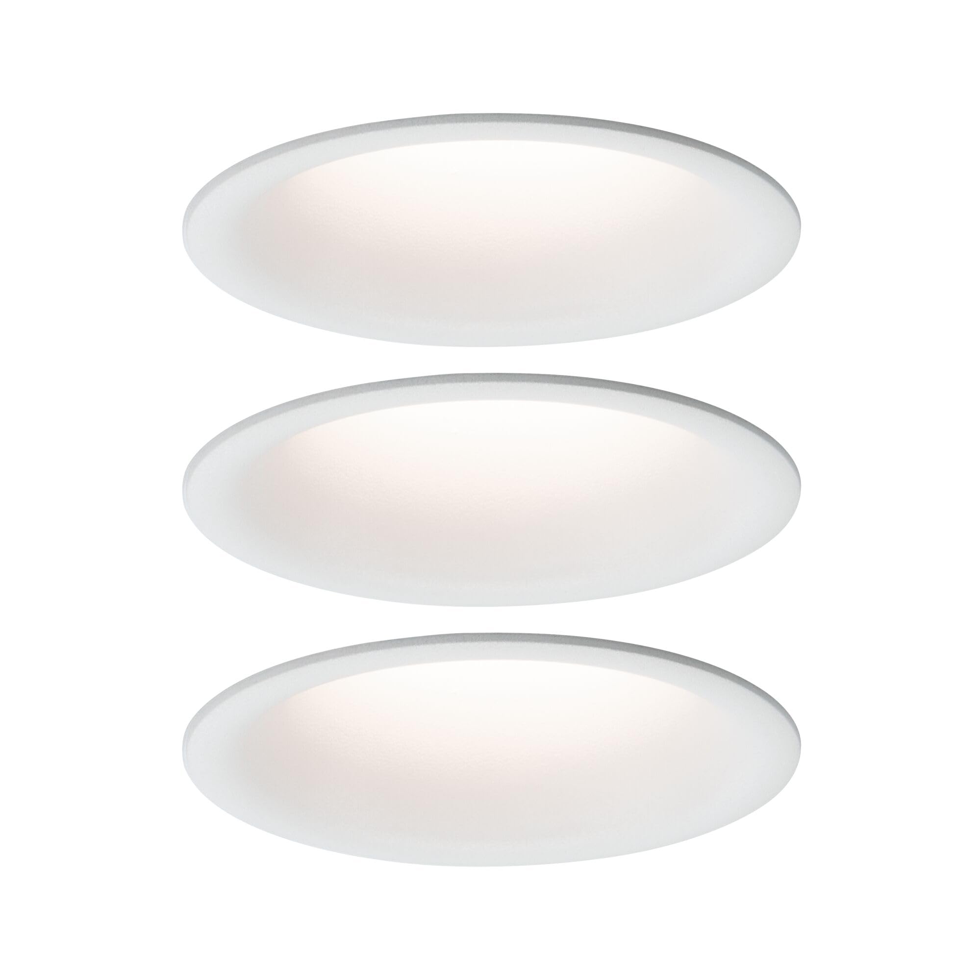 Paulmann 93415 Cymbal LED recessed luminaire incl. 3x6.8W IP44 dimmable recessed Spotlight White matt spot Plastic recessed lamp 2700K