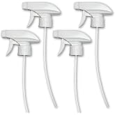 Serious Soil 4-Pack White Trigger Sprayers - Heavy Duty Dual Misting and Stream Spray Bottle. Perfect Sprayer Head Replacement for 8oz,16oz, or 32oz Spray Bottles for Home, Kitchen, Garden and Office