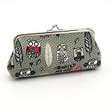 HP95(TM) Women Lady Retro Vintage Owl Small Wallet Hasp Purse Clutch Bag (Gray)