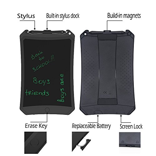 LCD Writing Tablet 8.5 Inch HUIXIANG Digital Drawing Board Electronic Doodle Pad with Lock, Gift for Kids Birthday Present for Friends Office School and Speech Difficulties Take Notes Memo, Pink