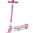 Startfun Electric Scooter for Kids Ages 4+ with Solid Flashing Wheel, 100W Motor Up to 5 Mph & 5 Miles, Kick-Start Kids Electric Scooter with Adjustable Height, Max 110 Lbs