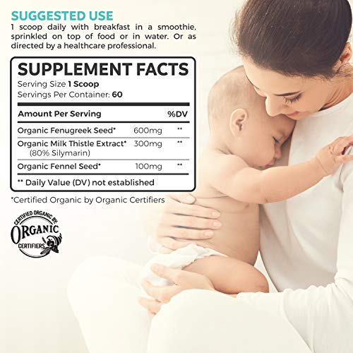 USDA Organic Breastfeeding Supplement (Powder) Increase Milk Supply