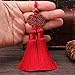 Makhry 8pcs 16cm/6.28 inches Cute Chunky Tassels Soft Elegant Handmade Silky Floss Tassels with 2.75 Inch Cord Loop and Chinese Knot for Woman Earrings, Jewelry Making, Souvenir, (multi)