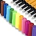 Vivid Colours Fineliner Color Pen (SET of 12 assorted colors), .4mm felt tips, professional grade perfect for bullet journaling, drawing and adult coloring books. Quick dry ink - non porous markers.