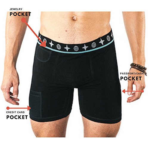 Mens travel trunks large bamboo hidden pockets, anti-od…