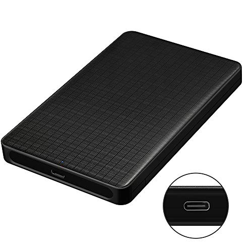 Neeyer USB C Hard Drive Enclosure USB 3.1 Type C to SATA External Hard Drive Disk Case Adapter Housing for 9.5mm 7mm 2.5 Inch SATA I II III, PS4, HDD, SSD, 6Gbps Fast Speed UASP Tool Free ...
