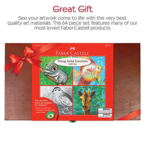 Faber-Castell Young Artist Essentials Gift Set - 64-Piece Premium Quality Art Set for Kids