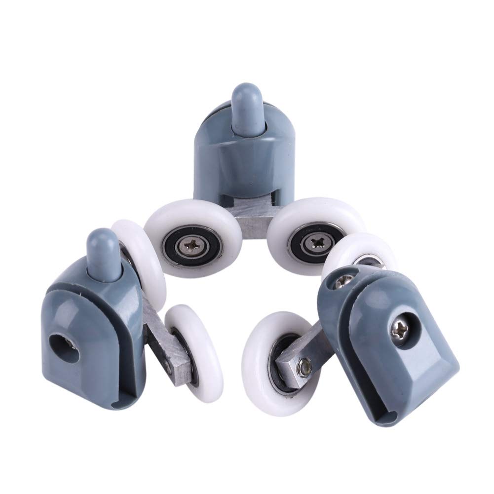 JULYKAI Roller Pulley Rollers Low Noise Door Roller Easy to Clean Shower Enclosure for Bathroom Double Wheel