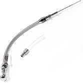 HAHAHA BBC Stainless Flexible Engine Oil Dipstick 1965-91 BB Compatible with Chevy 396 427 454 502 2000 (Silver)