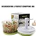 TOPULORS 34OZ Manual Food Chopper Hand-Powered Food Chopper Compact Handheld Onion Chopper, Garlic Squeezer, Ginger Slicer, Pepper Cut, Herbs Chop, Cheeses Chopper Masher