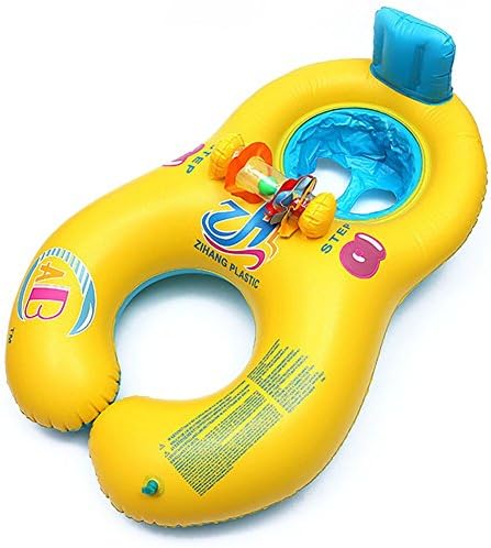 YSB Mother and Baby Swim Float Boat Safe Floater Inflatable Baby Pool Float Toys Raft Play for Age 6-36 Months