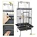 Epetlover 68 Inches Wrought Iron Rolling Large Bird Cages Play Top Parrot Cockatiel Parakeet Chinchilla Macaw Cockatoo Cage W/Stand Perch Pet Suppliesthumb 2