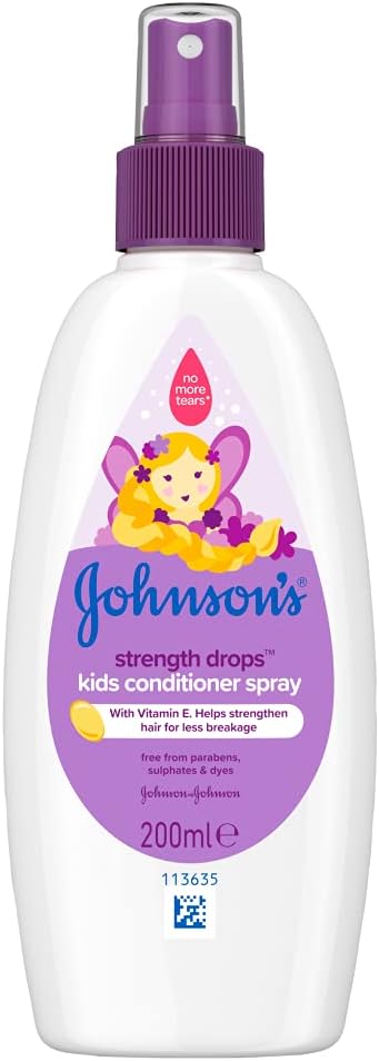 Johnson's Strength Drops Kids Conditioner Spray 200ml Hypoallergenic