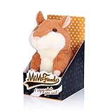 Woodyotime Talking Back Hamster Toy Repeats What You Say Plush Animal Electronic Pet Mimicry Toy for Boys and Girls Stuffed Animals Perfect Friend and Birthday (Brown)