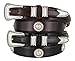 Mens Silver Horse Head Concho And Genuine Leather Ranger Belt