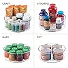 mDesign-Lazy-Susan-Turntable-Condiment-Holder-Set-of-2-Plastic-Revolving-Condiments-and-Spice-Rack-Ideal-Kitchen-Storage-Unit-for-Cooking-Oil-Ingredients-Bottles-and-Jars-Clear mDesign Lazy Susan Turntable Condiment Holder - Set of 2 - Plastic Revolving Condiments and Spice Rack - Ideal Kitchen…