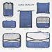 Packing Cubes For Travel, VAGREEZ 7 Pcs Luggage Suitcase Packing Organizers Bags Set with Toiletry Bag Laundry Bag (Navy Blue)