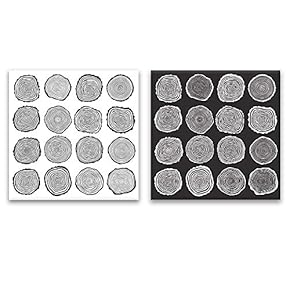 Black and White Abstract Tree Ring (2 Panels)