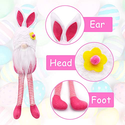 FUTUREPLUSX Swedish Bunny Gnome Plush, Handmade Scandinavian Tomte Rabbit Scandinavian Gnome Plush for Easter Decoration Table Decor